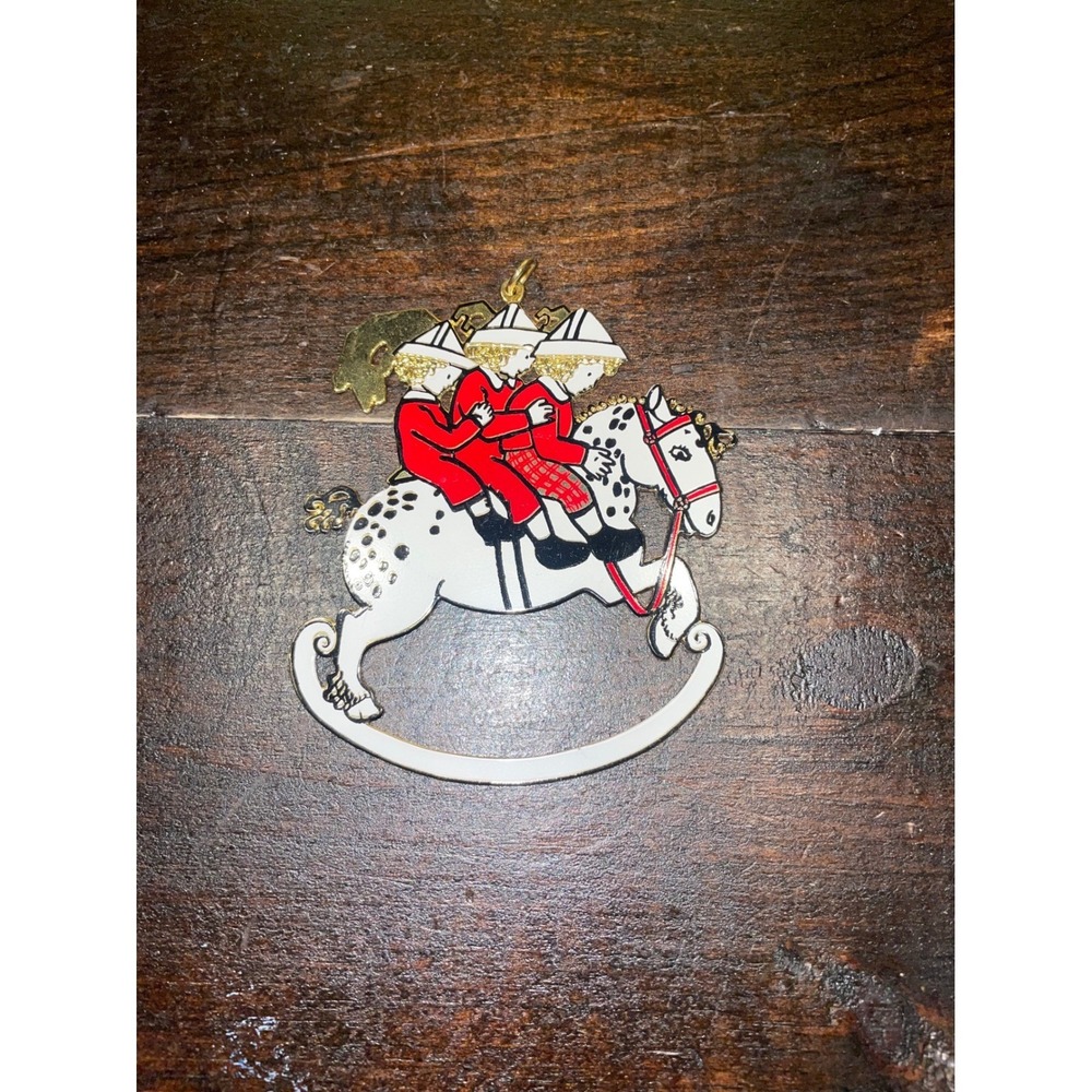 MMA‎ 1986 Rocking Horse Ornament Figurine Christmas Tree Decoration Collectible